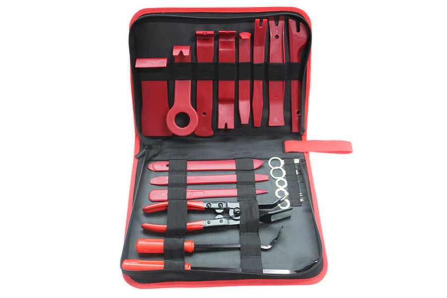 Portable Car Upholstery Fastener Trim and Panel Removal Tools Clip Plier Set