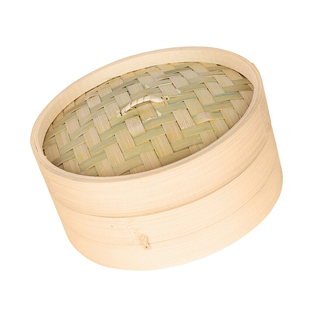 3pcs Bamboo Steamer Restaurant Kitchen Steaming