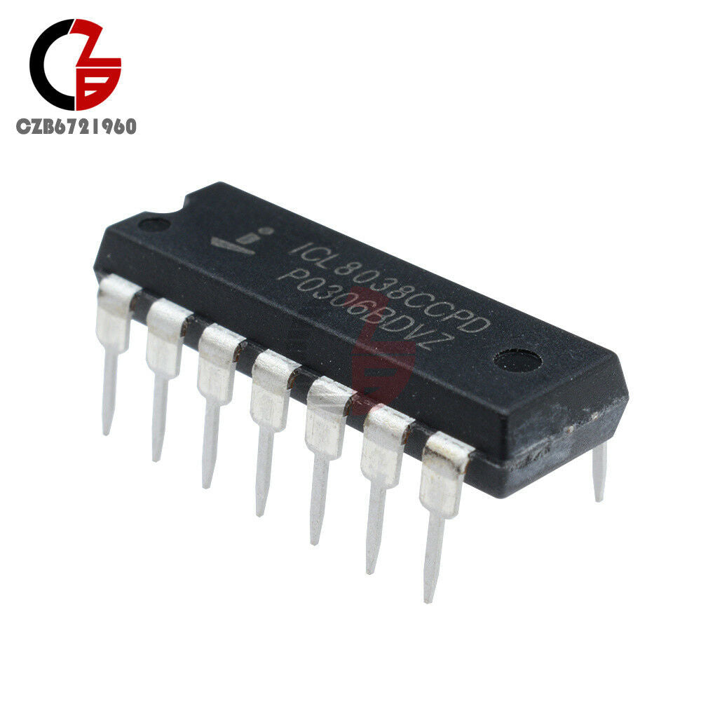 5PCS ICL8038CCPD INTERSIL Signal Generator IC OSCILL GEN/VOLT CONTROL 14 DIP
