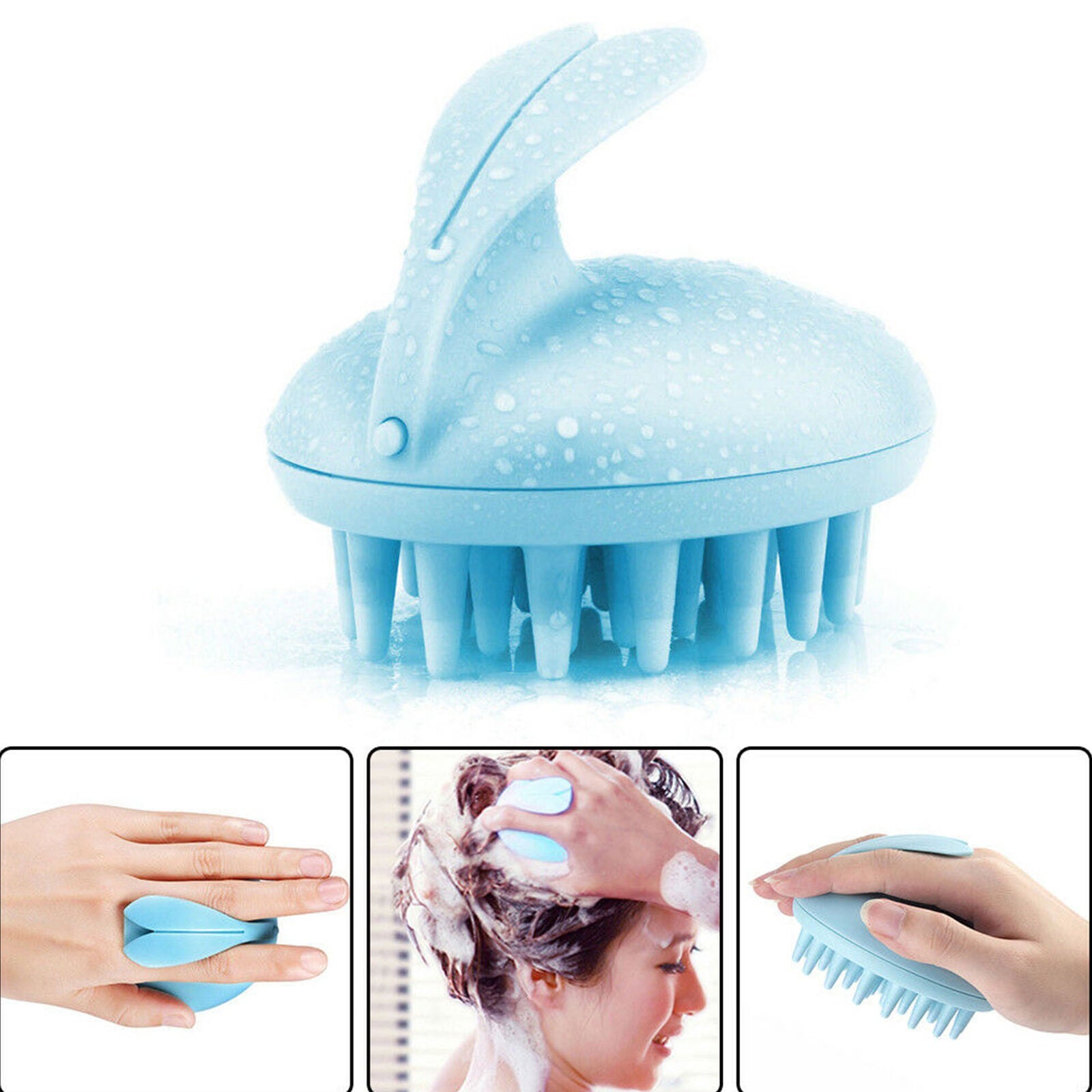Electric Scalp Hair Head Neck Massager Waterproof Shampoo Brush Vibrating Hot