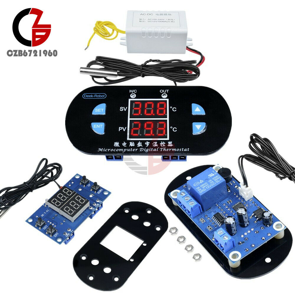 AC 110V/220V 10A Digital Dual LED W1308 Thermostat Temperature Controller Sensor