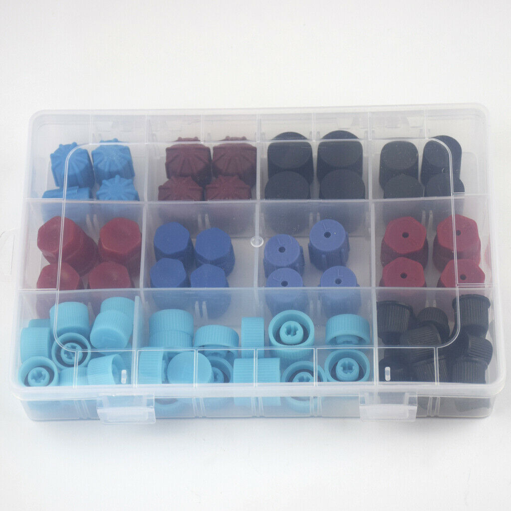 77 Pieces A/C Air Conditioning Service Charging Port Service Caps R134a High Low