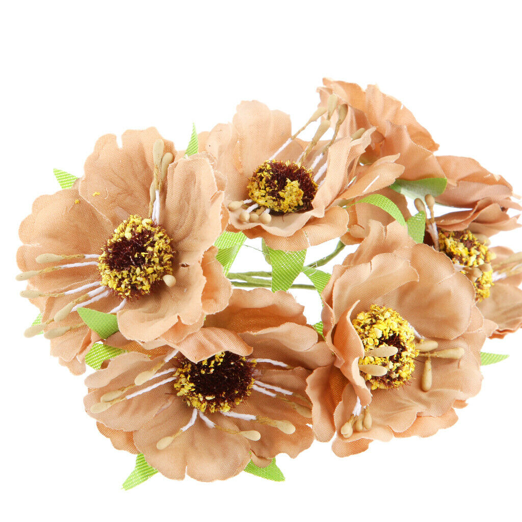 2x Artificial 60-Head Sunflowers Silk Flower Bouquet Home Cafe