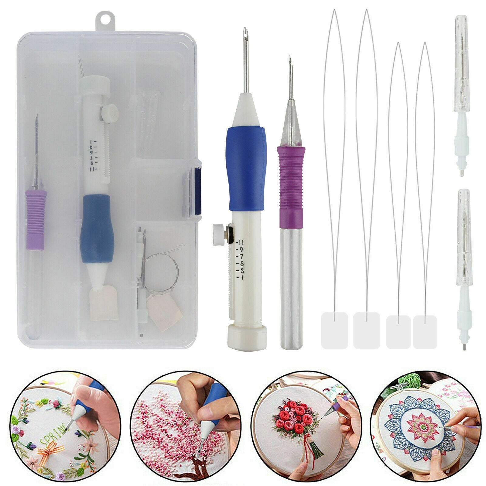 Punch Needle Magic Embroidery Pen Set Stitching Thread DIY Tool Sewing Craft Kit