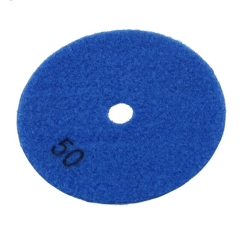 6 Pcs 4 Inch /100 Mm Grit 50 Diamond Dry Polishing Pad Granite Marble FlexibleB2