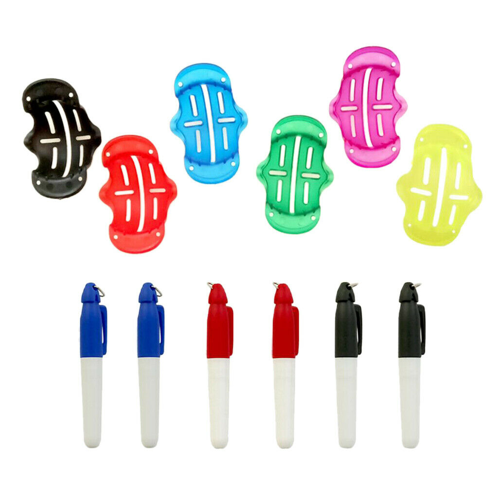 12 Packs Premium Golf Ball Line Marker Alignment Drawer Marking Accessories