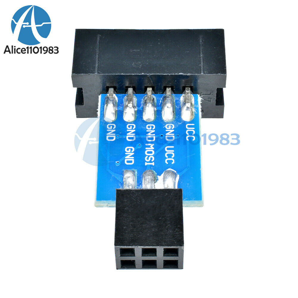 10PCS 10 Pin Convert to Standard 6 Pin Adapter Board ATMEL AVRISP USBASP STK500