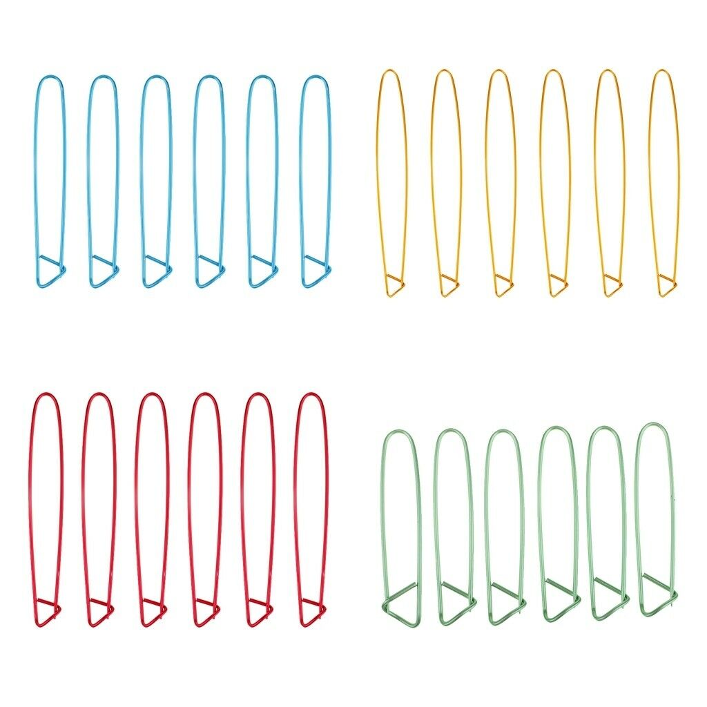 24Pcs Stitch Holders Pins Knit Knitting Needles Crochet Hooks Assorted Sizes