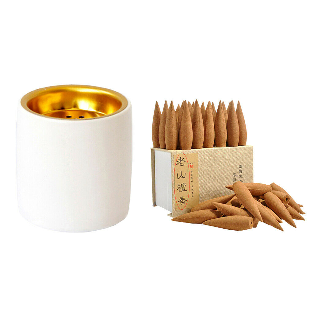 Ceramic Incense Candle Burner Holder Incense Cone(30min) Modern Home Decor