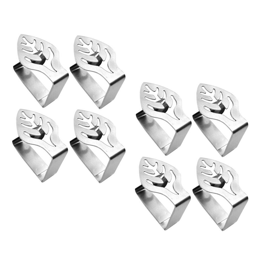 8pcs Flexible Stainless Steel Table Cover Cloth Clamps for Outdoor Picnic Tables