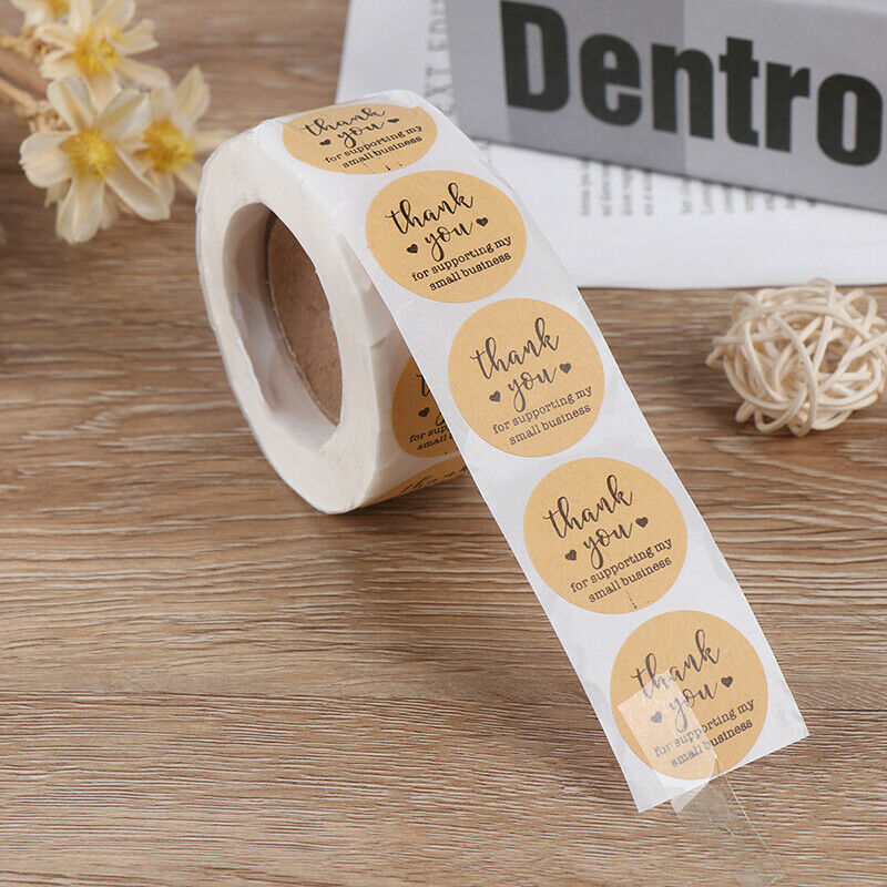 Kraft Paper Thank You for Supporting My Small Business Stickers label Sti.l8