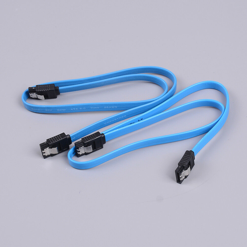 2Pcs sata 3.0 III sata3 6gb/s hdd hard drive data cable blue cord  tdJC.l8
