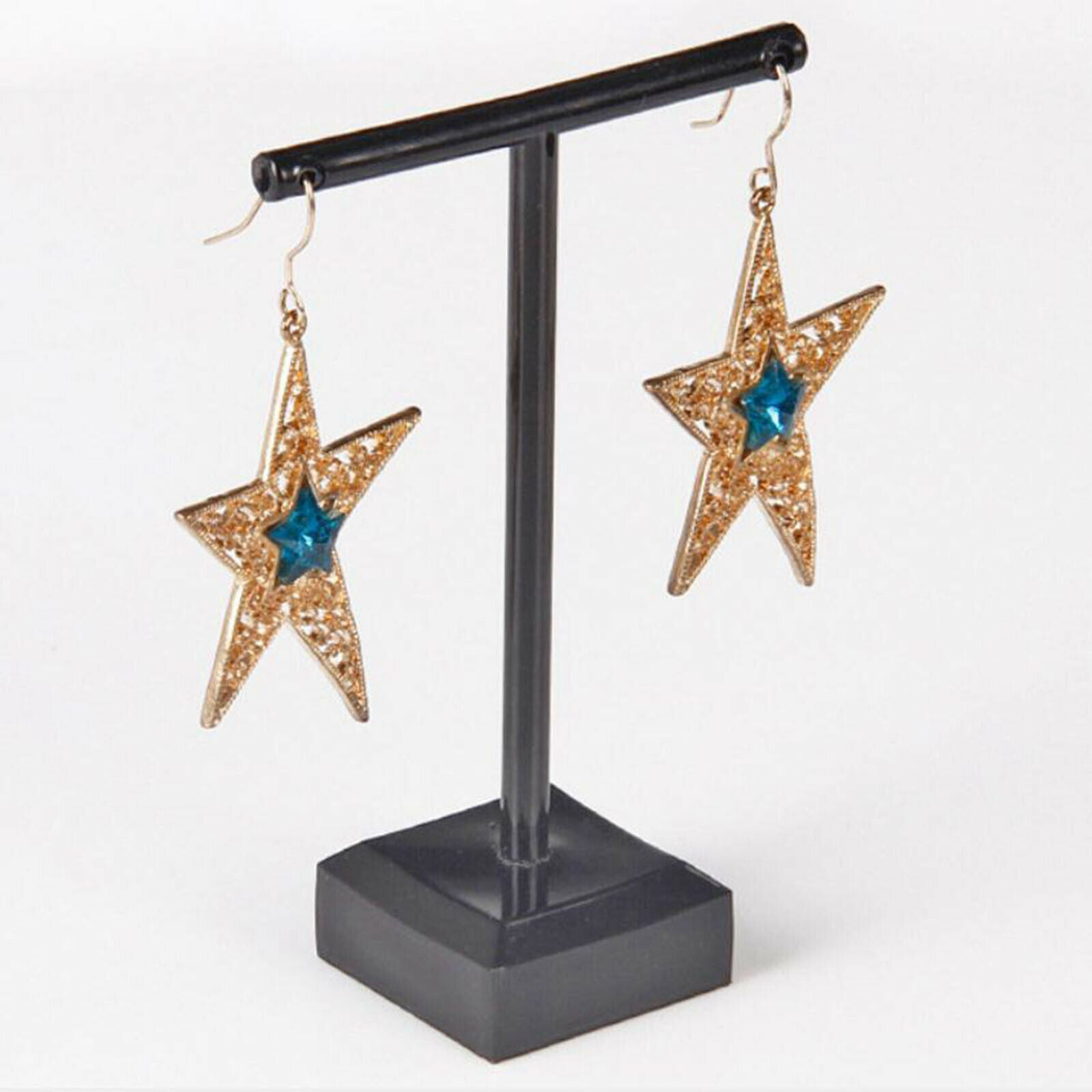 Metal Jewelry T-Shape Earrings Display Rack Stands Showcase Case Holders