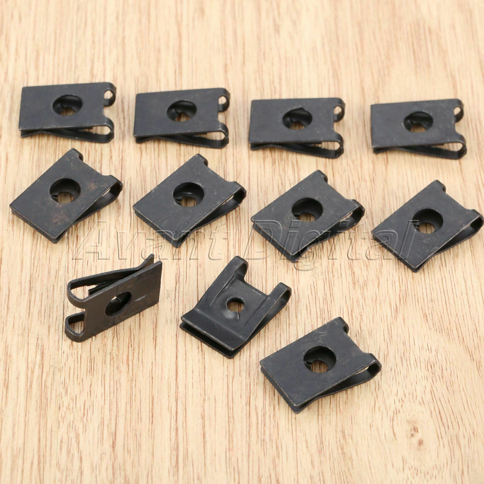 20Pcs Auto Fender Bumper Trim Clips Retaining Fasteners 21x14mm Metal Universal