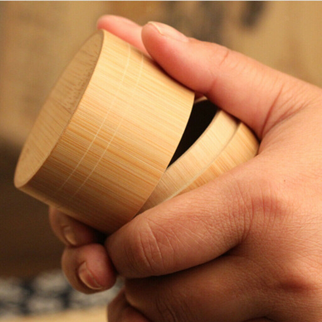 2 Pieces Round Box Bamboo Tea Box Storage Box