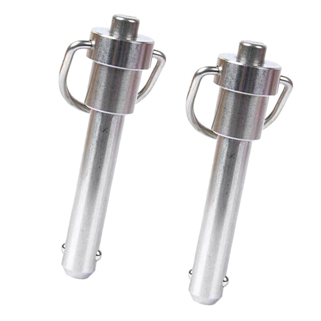 Pack of 2 Push Pull Ball Lock Pins Stainless Steel Release Ball Lock 40mm