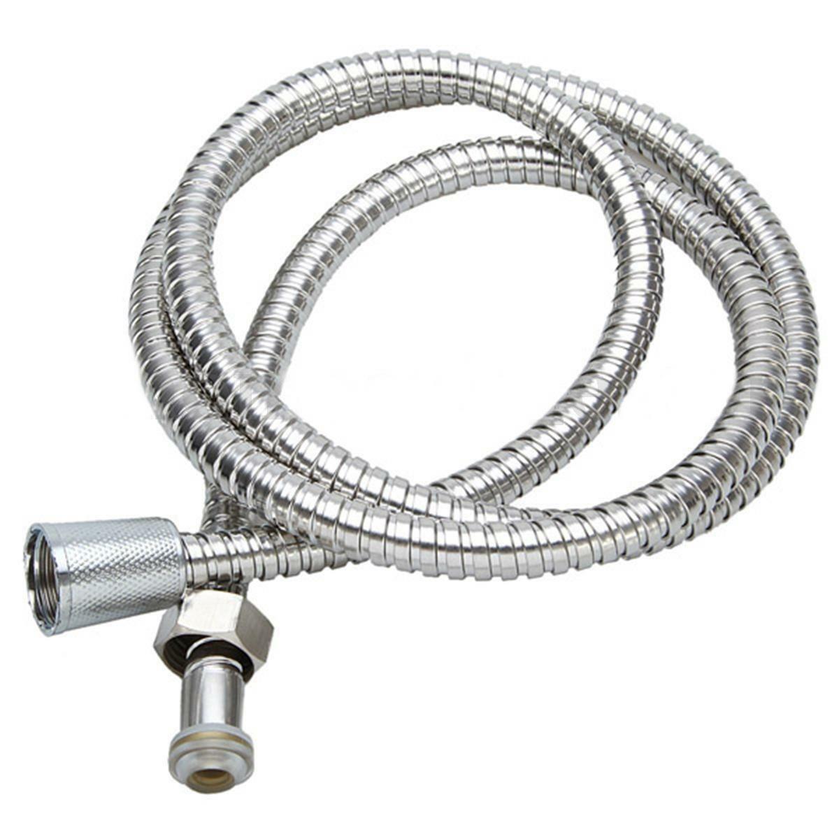 2m Long Stainless Steel Shower Head Hose Handheld For Bathroom Flexible Tube