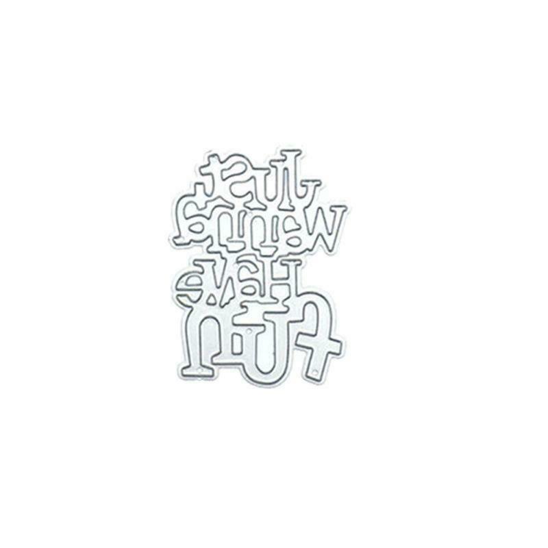 Funny Words Metal Cutting Dies Stencil DIY Scrapbook Photo Album Paper Card