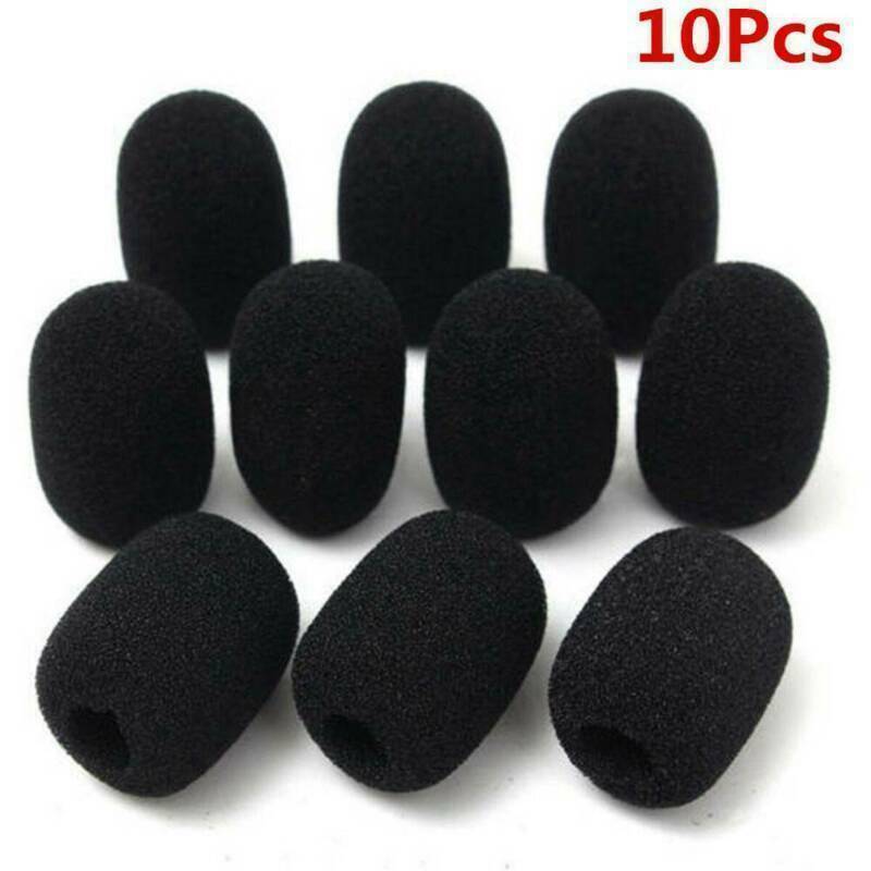 10Pc/Lot Mini Microphone Headset Windscreen Sponge Foam Mic Covers AU
