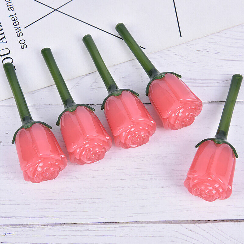 3ml Rose Lip Gloss Tube Empty Refillable Lip Glaze Wand Tube Lipstick Bottl FG