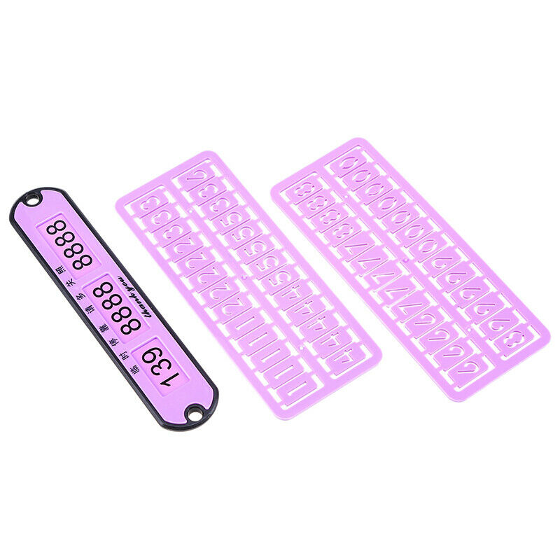 Car Auto Parking Phone Number Notice Plate Temporary Stop Accessories Purple