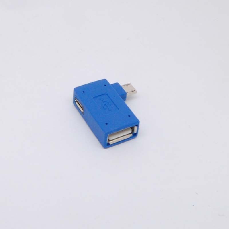 New 90Degree LEFT Angle Micro USB 2.0 OTG Host Adapter & Power Phone Tablet