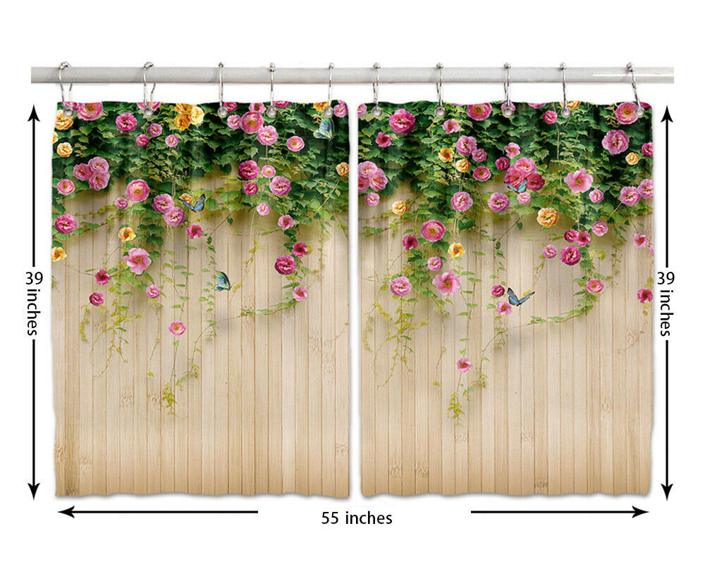 Sport Baseball Decor Kitchen Curtains Window Treatments 2 Panels, 55X39''