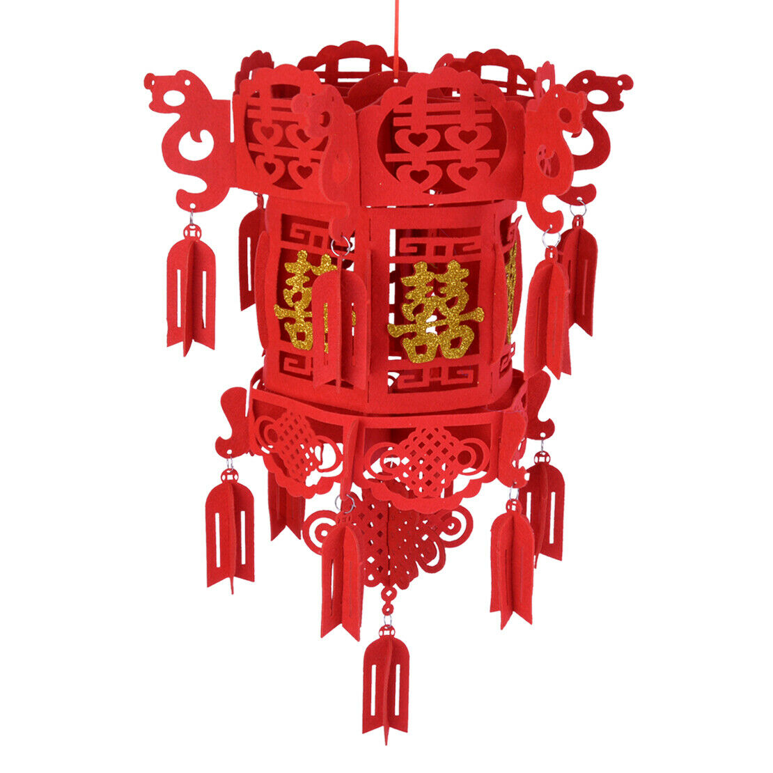 Tassels Knots Hanging Decora Lantern Red Good Luck Charms Chinese Style Home Atn