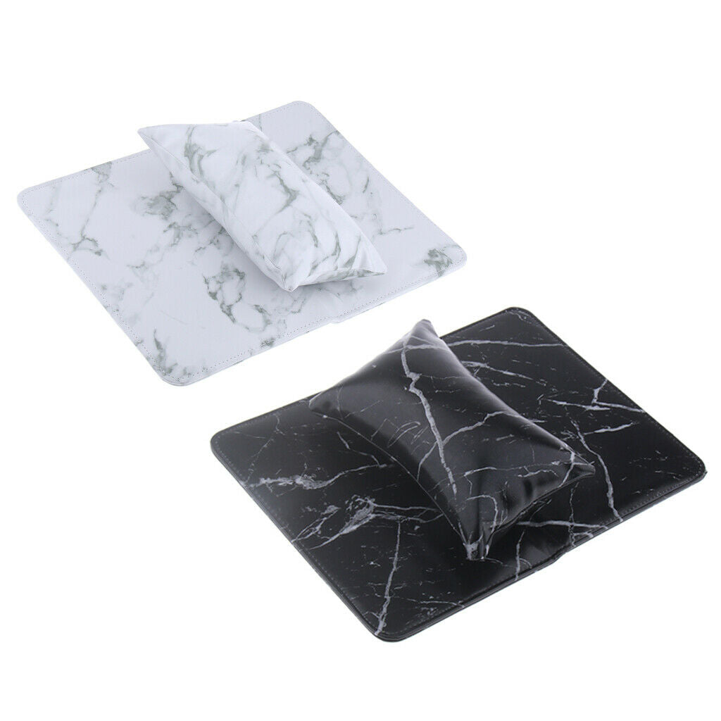2Pcs PU Cover Sponge Column Cushion Nail Pillow & Pad Salon Hand Holder Arm Rest