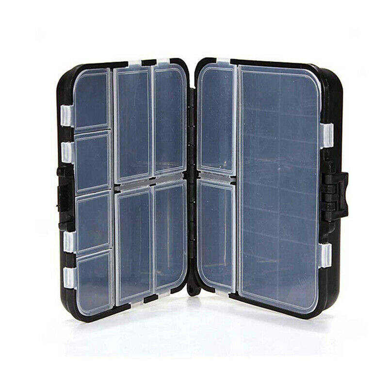 26 grid black mini fishing tackle box fish hook fishing tackle storage b.l8