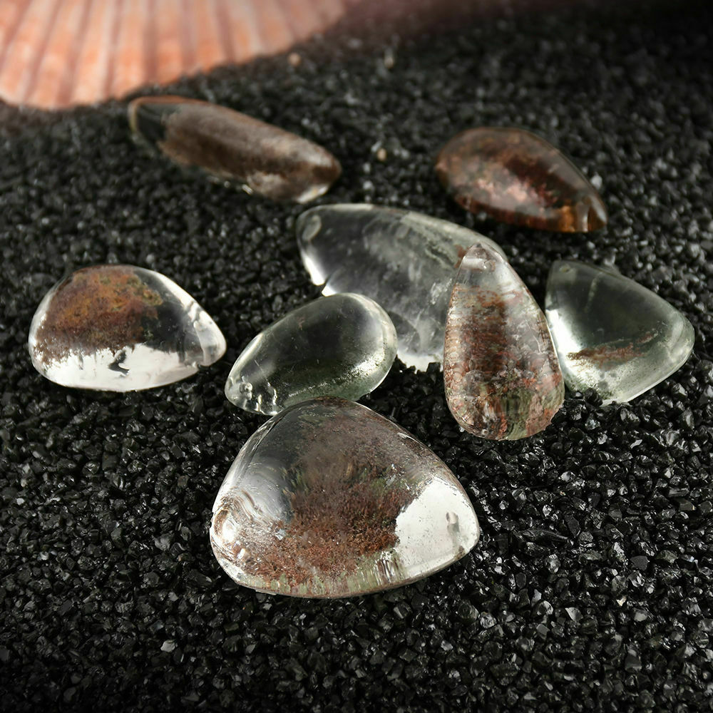 Natural Ghost lifelike Quartz Crystal Gems Specimen Healing Pendant Decoration