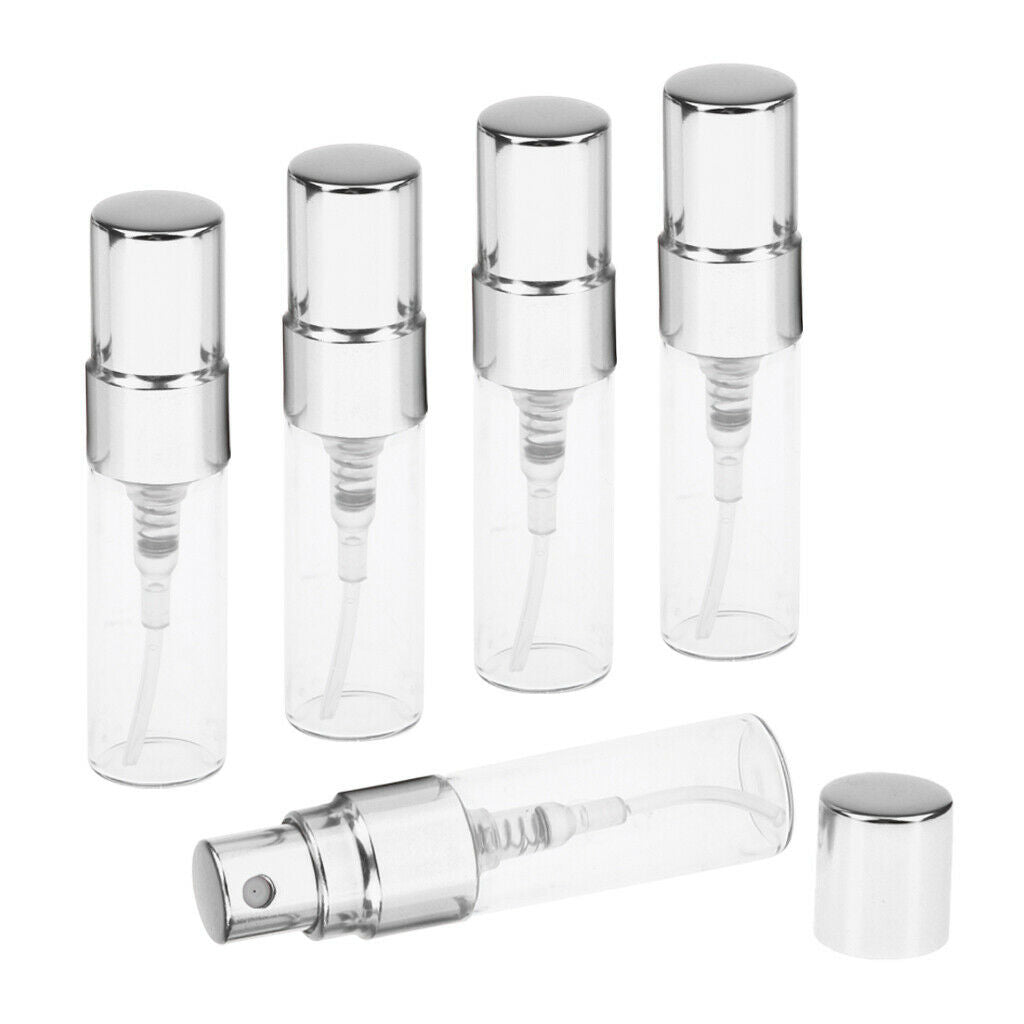 15 Pack 3ML Portable Glass Perfume Empty Bottles, Refillable Pump Dispenser for