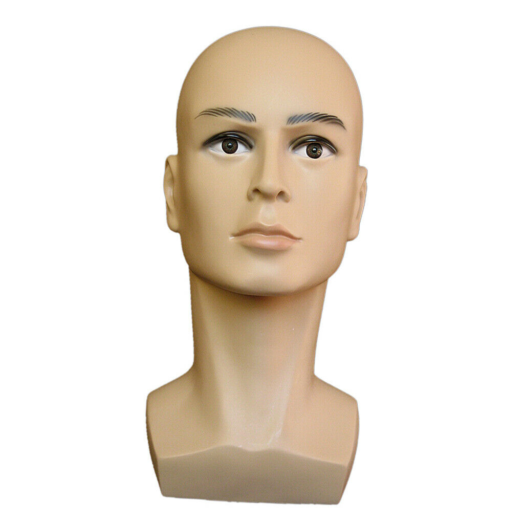 Bald Man Head for Wig, Hats, Glasses, Jewelry Display