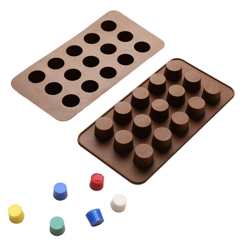 15Cavity Chocolate Candy Mold Silicone Baking Mould for Snack Size Peanut.l8