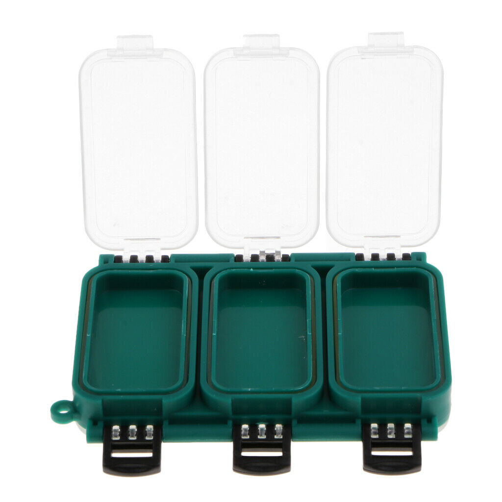 Prettyia   Fishing   Tackle   Cases   Green   Double   Sides   Box   with   6