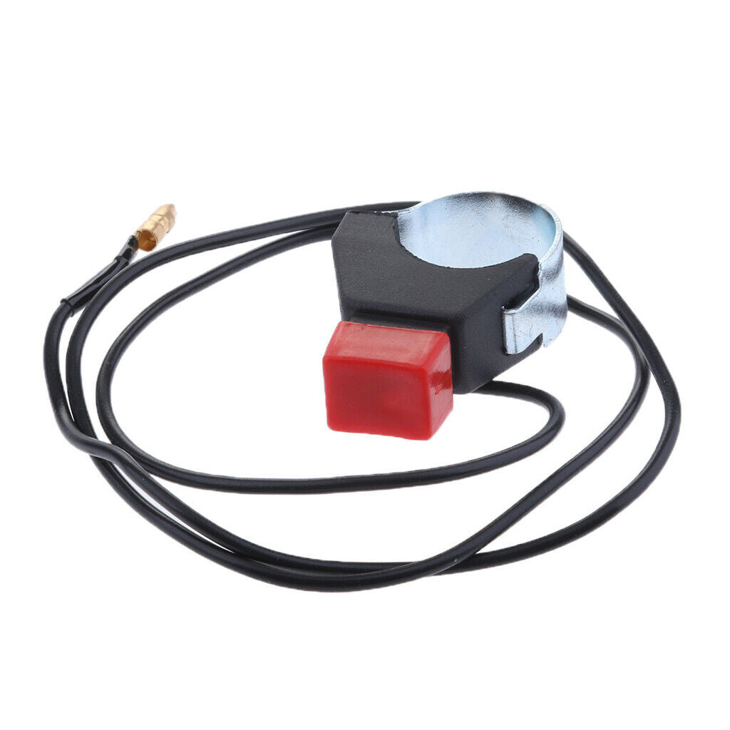 Red Button 7/8" Handlebar Motorbike Stop Kill On/Off Switch For 49cc Bikes