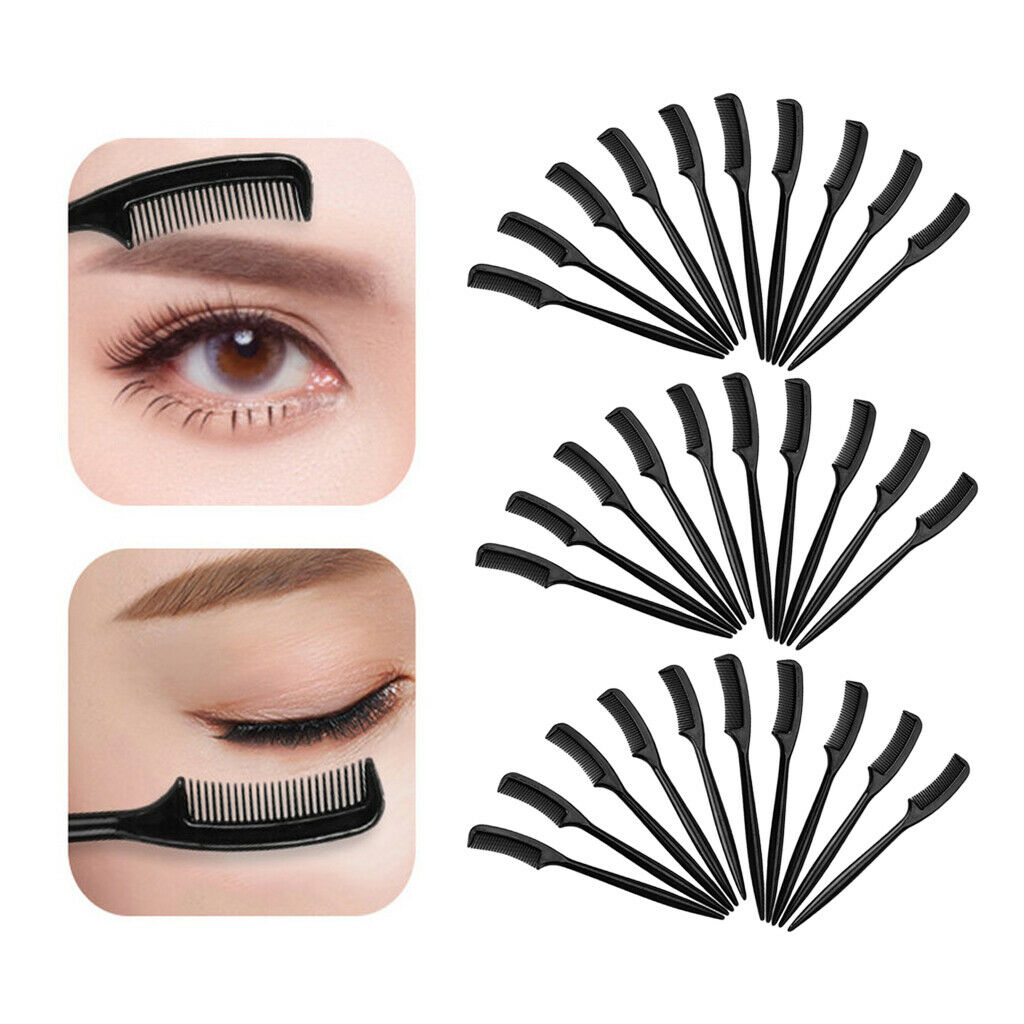 Lots 30 Travel Plastic Eyebrow Extension Combs Brushes Makeup Tools Set
