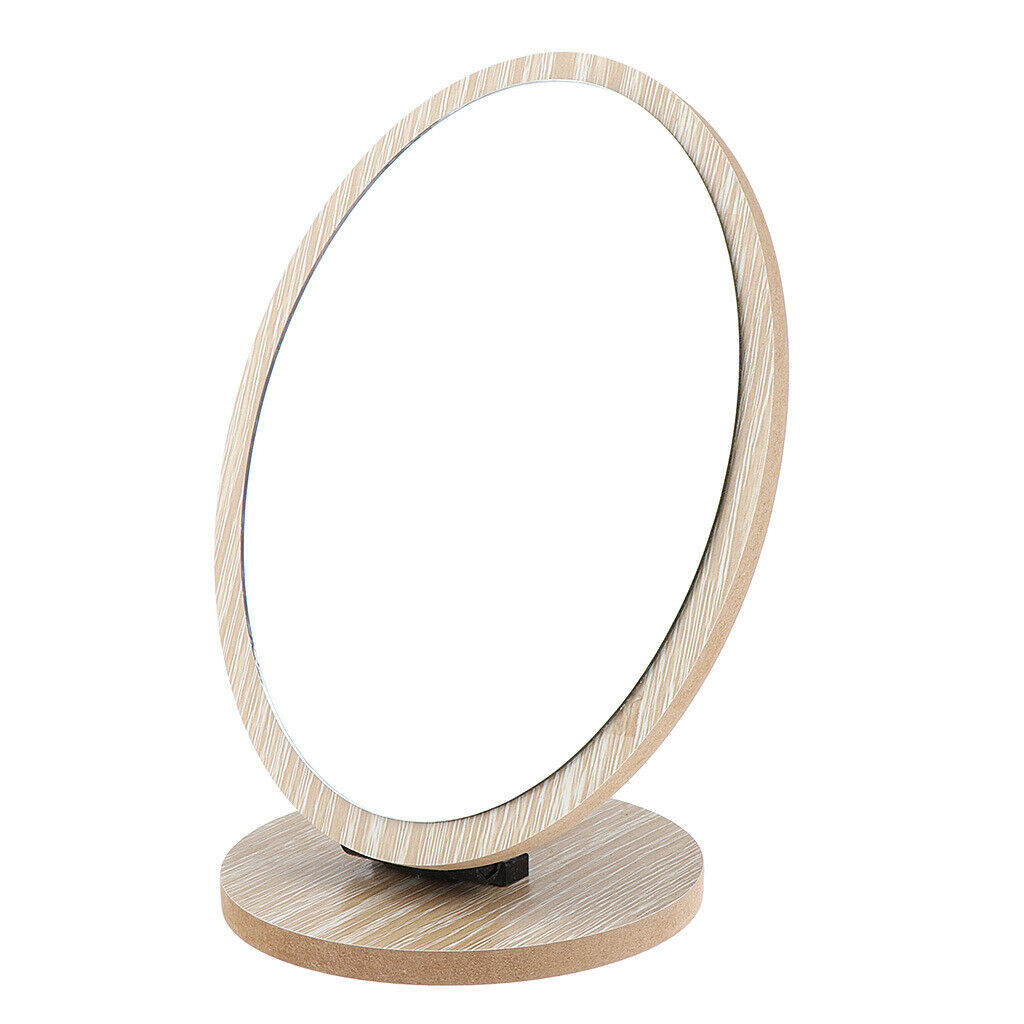 1 Piece Of Standing Mirror, Cosmetic Tabletop Mirror with Wood Frame and Stand