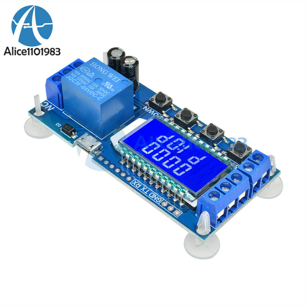 2PCS 5V Time Delay Relay Module Power off Trigger Cycle timer Circuit Switch LCD