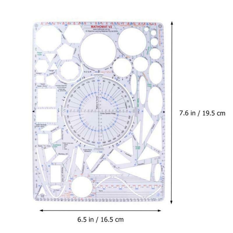 Portable Geometric Template Ruler Sets for Artist Designer Engineer Drawing