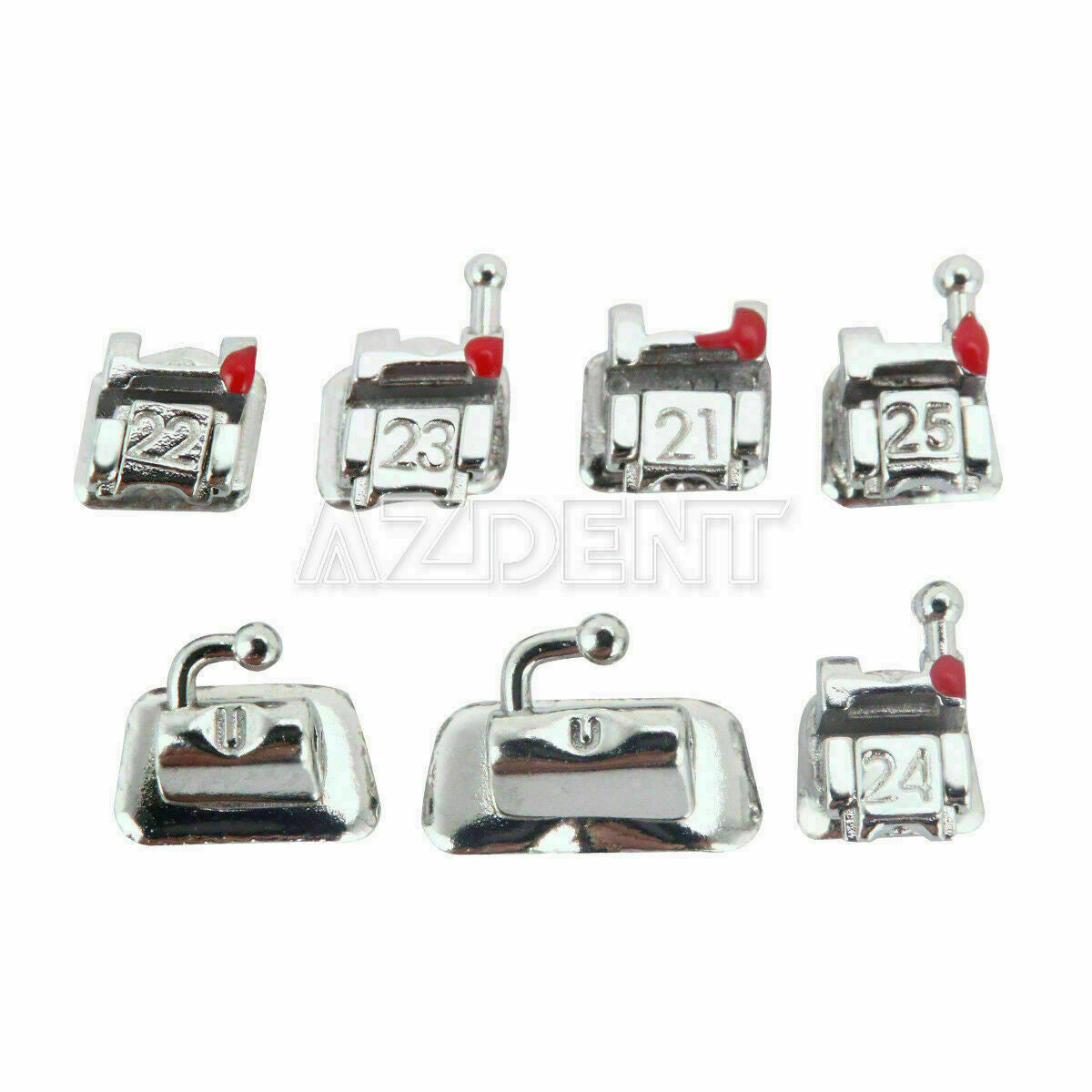3 Boxes Dnetal Self-ligating Brackets With Buccal Tube Mini MBT.022 Hooks 3-4-5