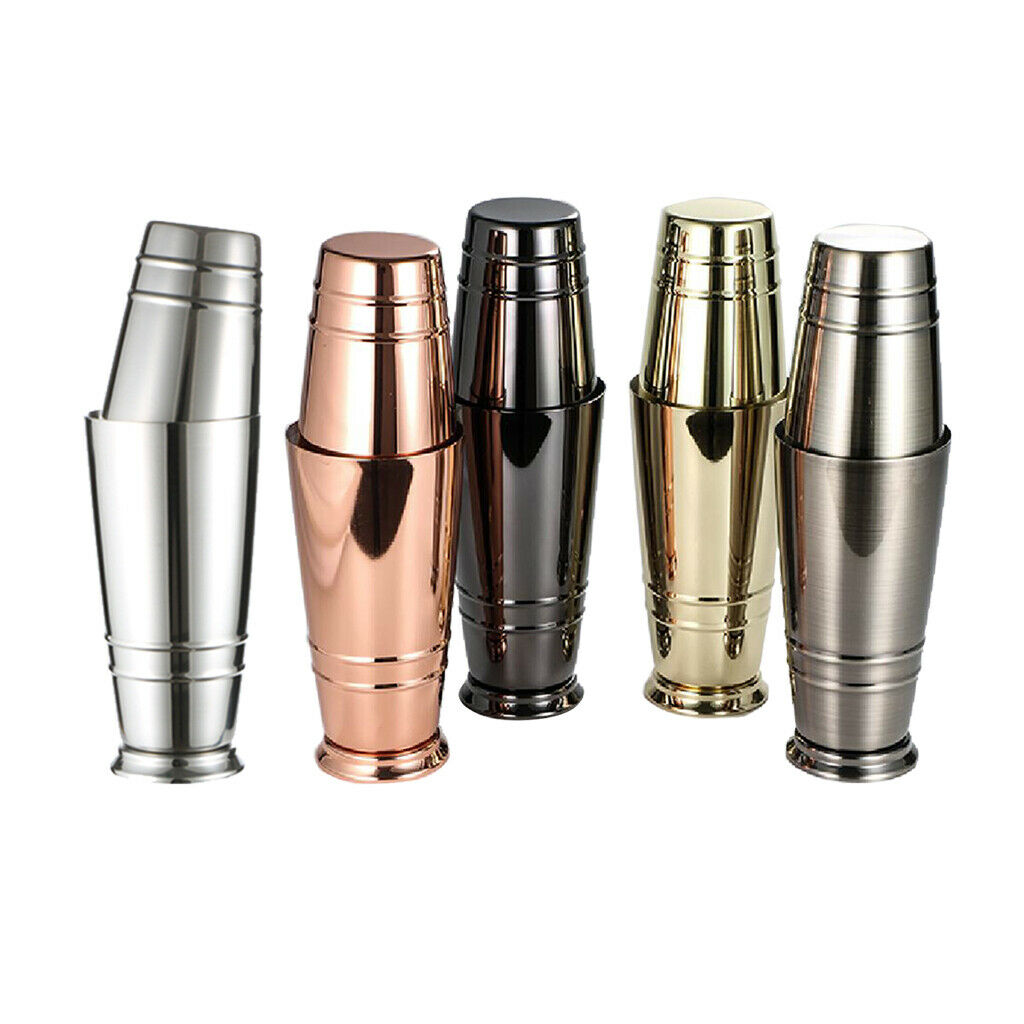 Cocktail Shaker Two Piece Pro Boston Shaker Martini Drink Shaker Silvery