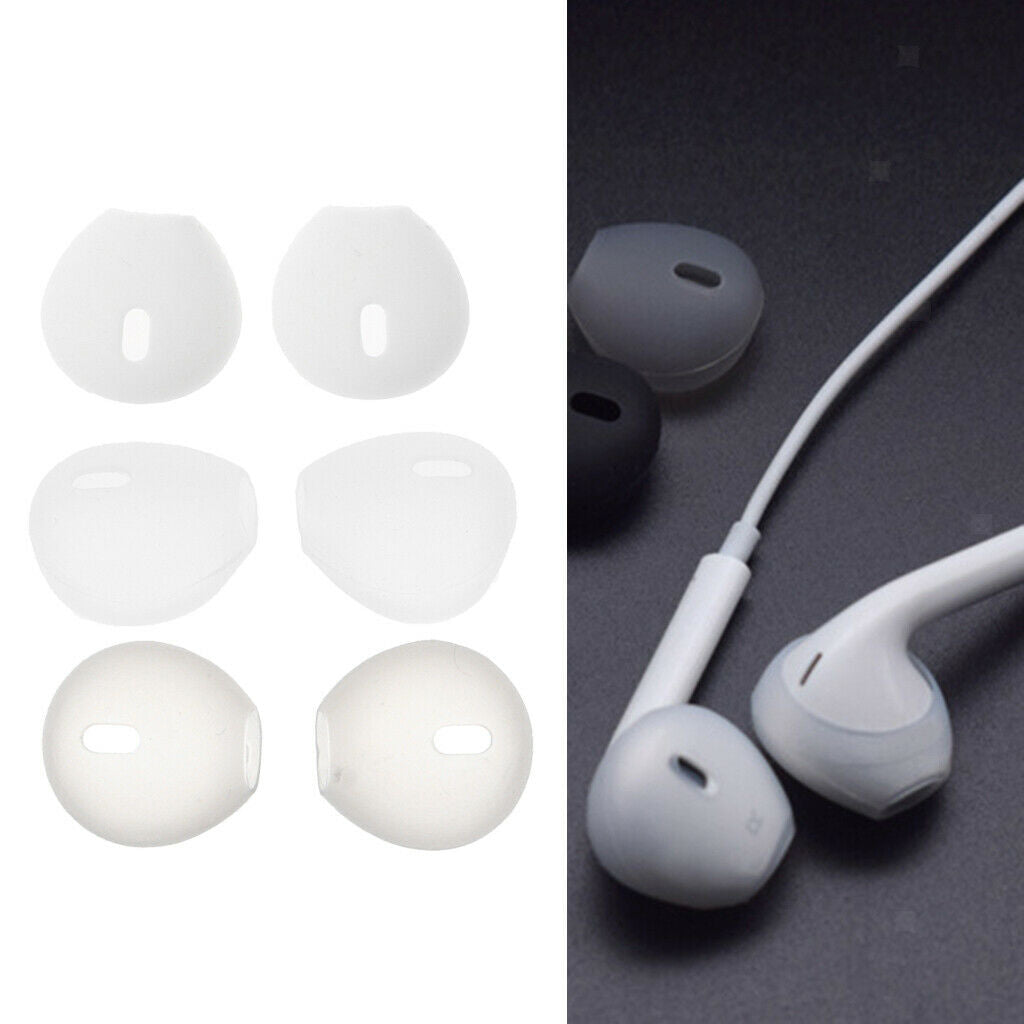 3Pairs Earphone Silicone Cover Rubber Soft Ear Tips Earbuds Caps for Airpods