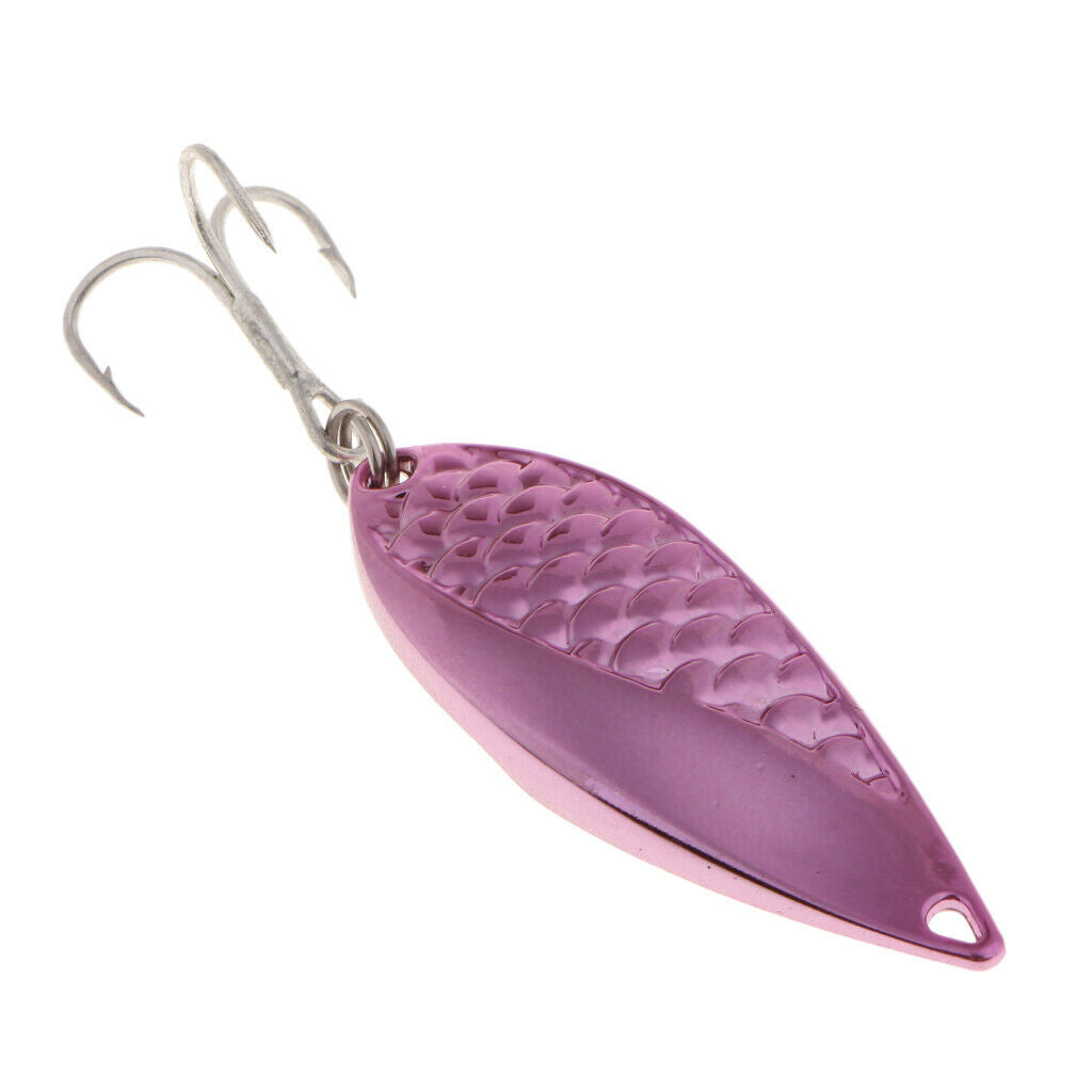 Casting Spoon Fishing Lure Sequins Baits for Trout Bass Walleye Salmon Pink