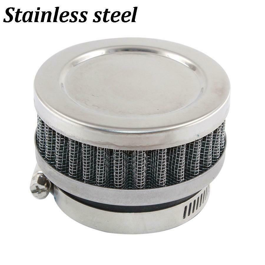 Motorcycle Scooter ATV 42mm Air Intake Filter Cleaner w/ Clamp Stainless Steel