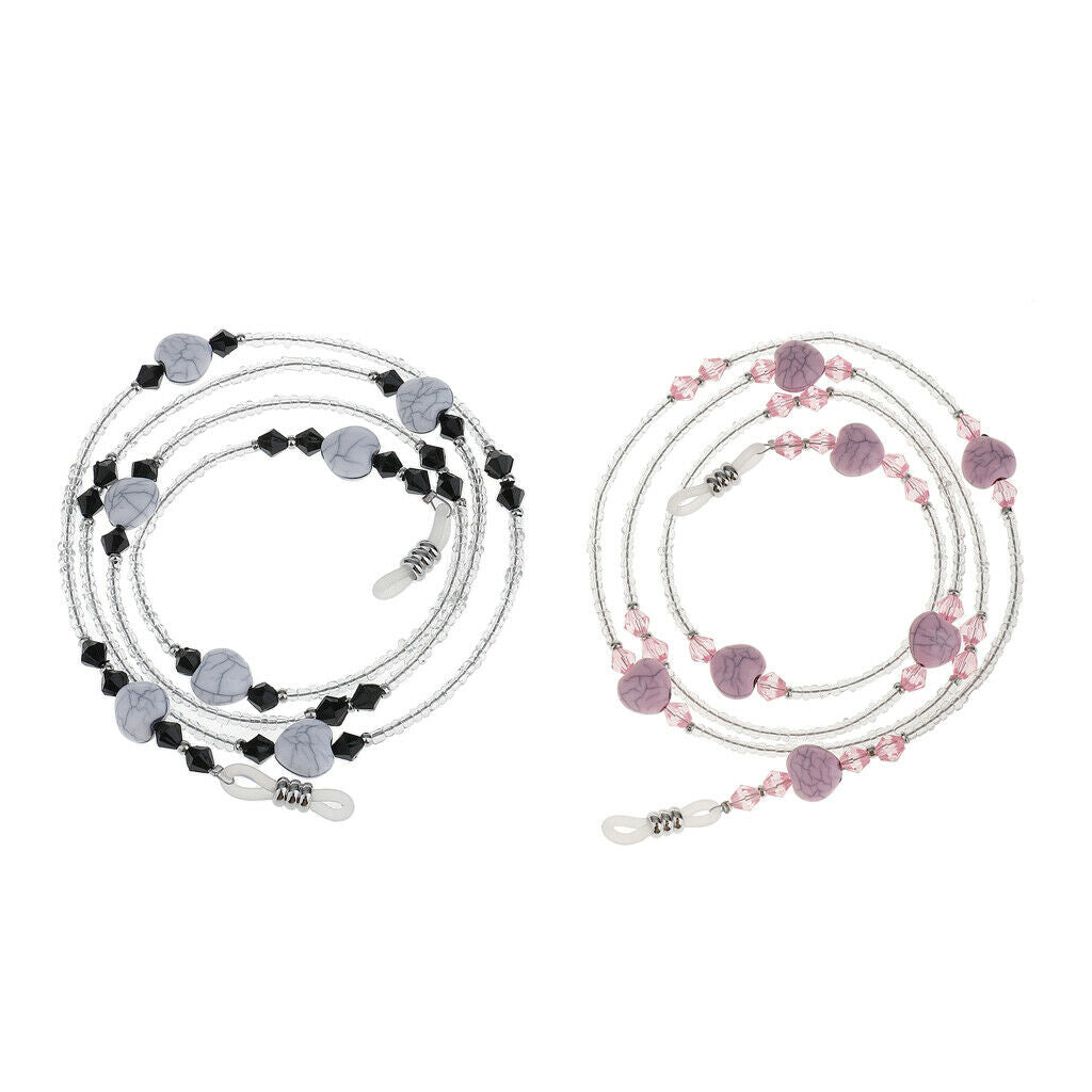 2pcs Eyeglass Sunglasses Eyewear Chain Holder Cord Lanyard Necklace