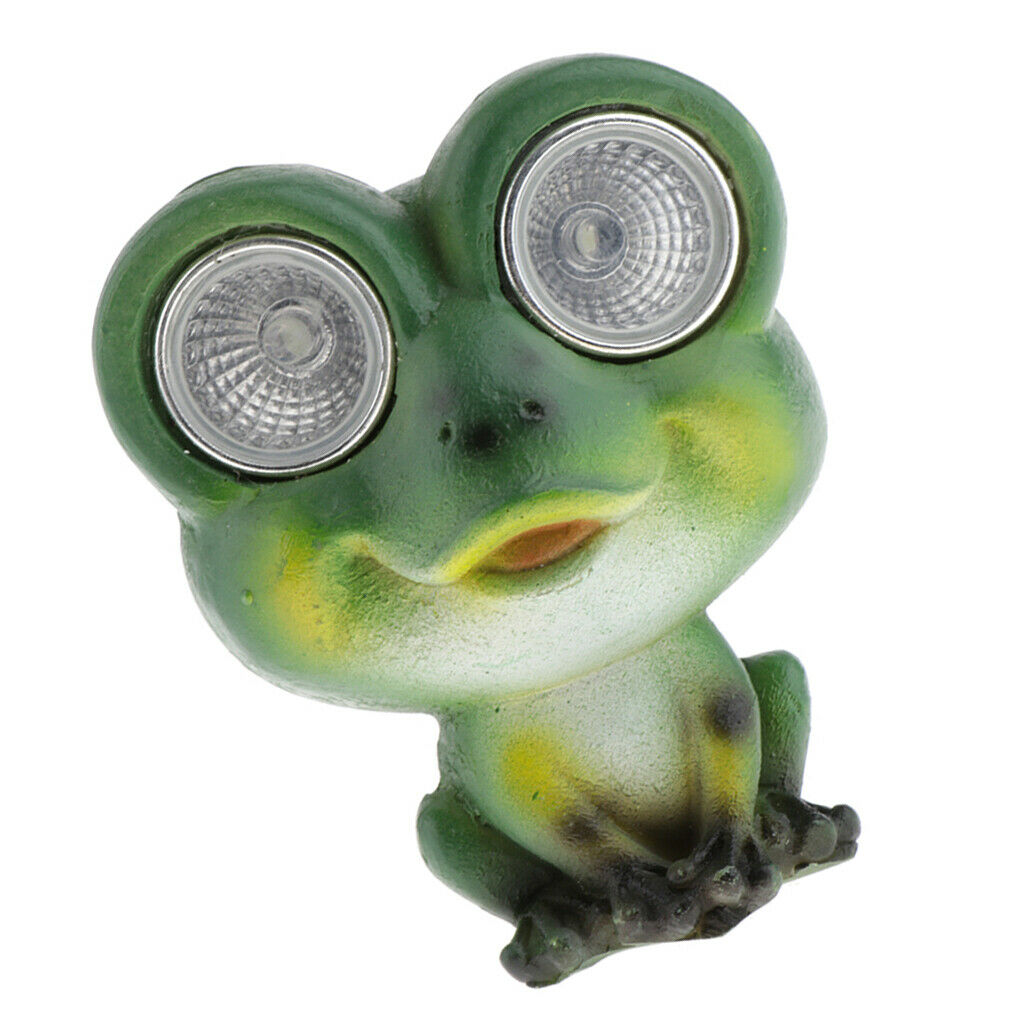Solar Powered Outdoor Garden Lamp LED Frog Shaped Light Up Path Ornament