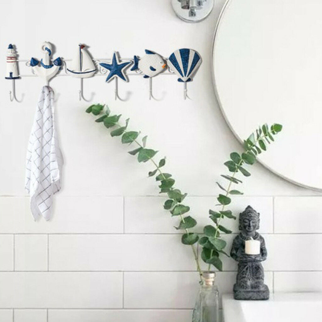 Nautical Seashell Coat Hook Hanger Cast Wall Hook Beach Sea Themed Hook B