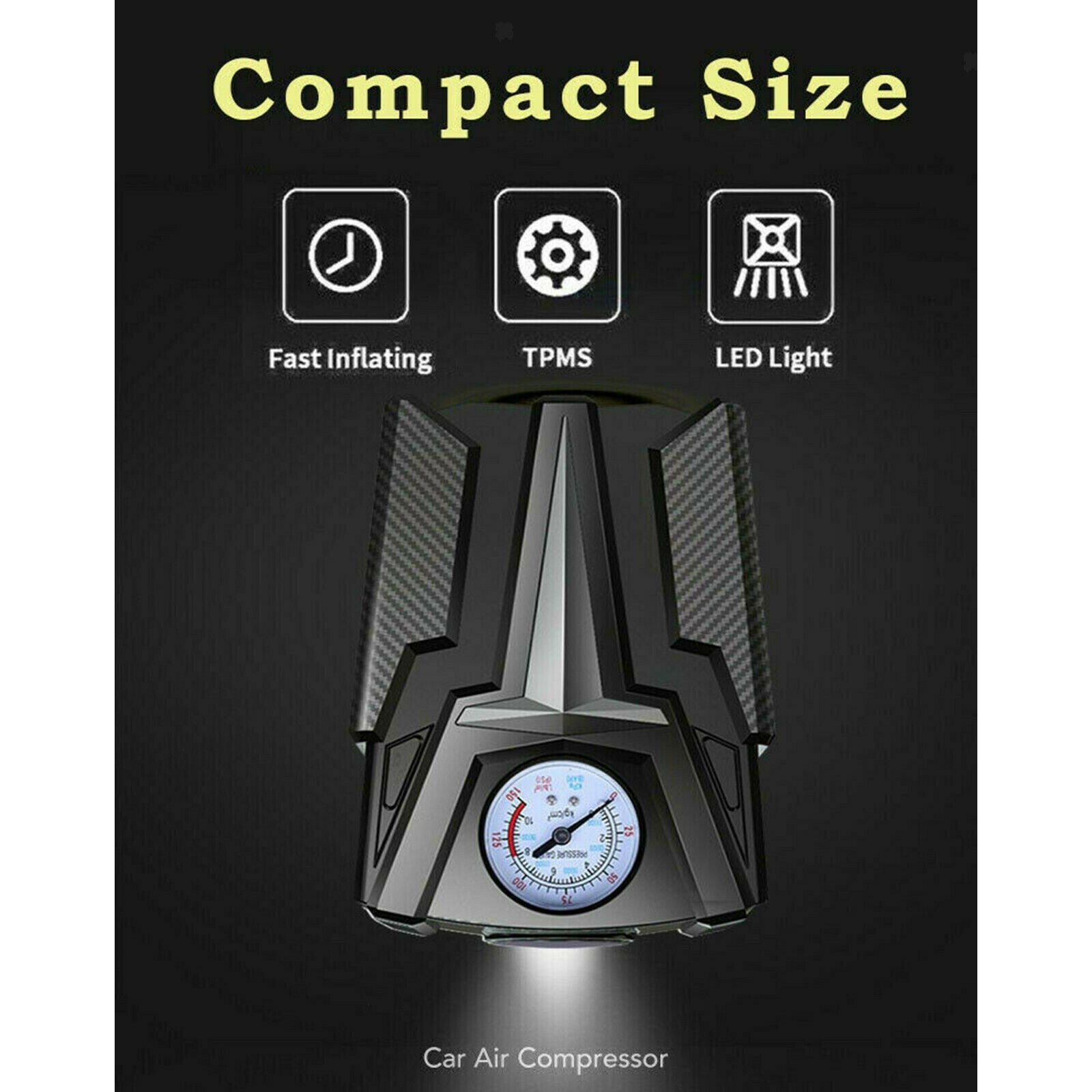 Portable Travel Electric Car Air Inflator Tire Pump DC12V for Motorbike