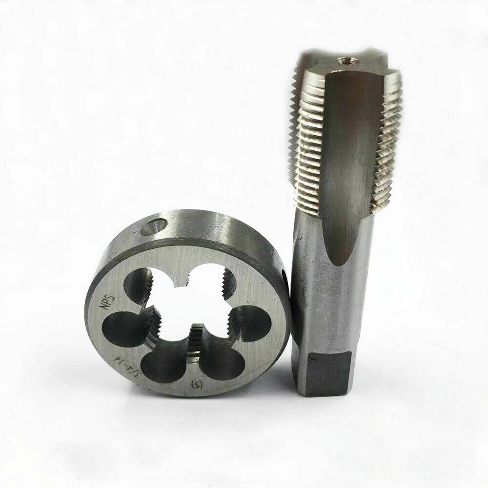 3/4-14 NPS HSS Tap And Die Set，NPS Machine Thread Tap And NPS Round Thread Die